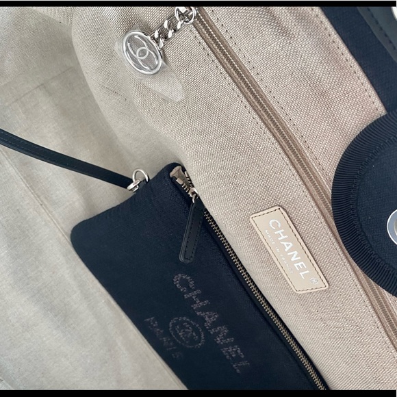 FULL SET - CHANEL Deauville Large Shopping Bag - Picture 14 of 16